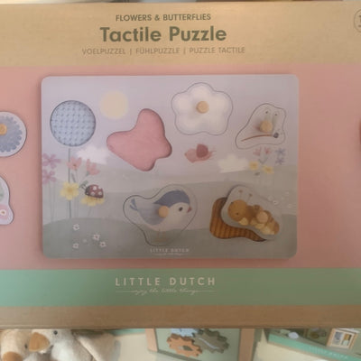 Puzzle tactile Flower & Butterflies - Little Dutch