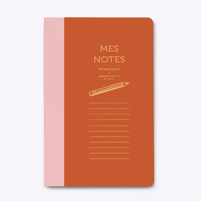 Cahier Bi-goût Mes Notes - Rose et Rouille - Les Editions du Paon