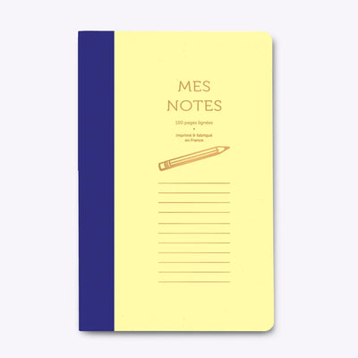 Cahier Bi-goût Mes Notes - Bleu et Jaune Pastel - Les Editions du Paon