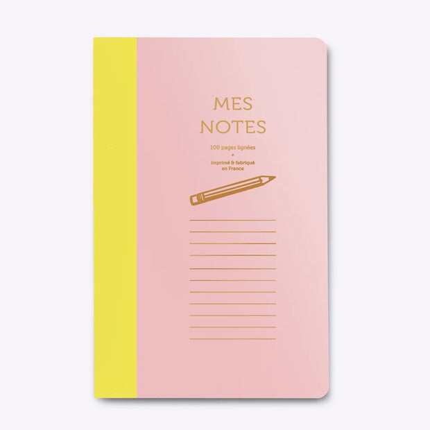 Cahier Bi-goût Mes Notes - Jaune et Rose - Les Editions du Paon