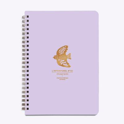 Cahier Intemporel "N°15 Oiseau" Lilas - Les Editions du Paon