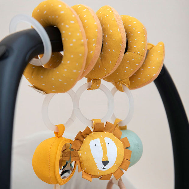 Spirale D'activité Lion Avec Hochets Pour Bébé - Éveil Sensoriel, Pour Berceau, Poussette, Hamac - 3