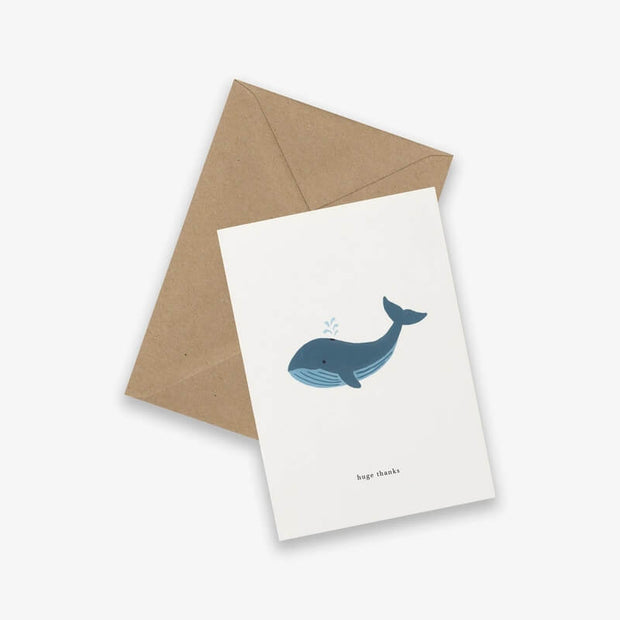 Carte Whale "Huge Thanks" - Kartotek