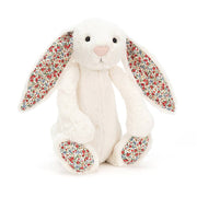 Jellycat - Petit doudou lapin blanc liberty rouge