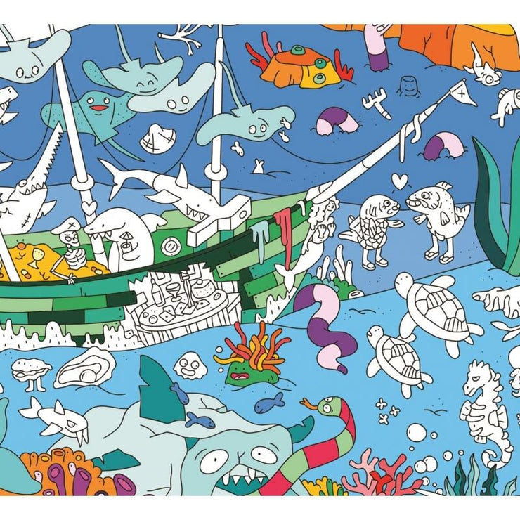 Poster géant à colorier Ocean - OMY