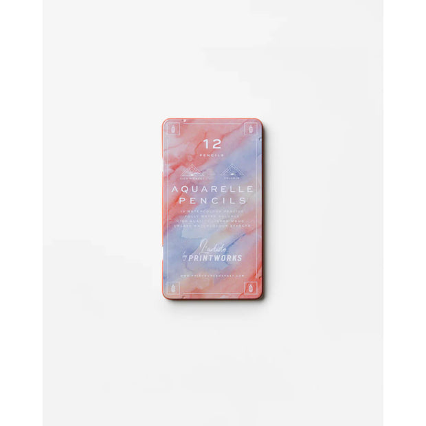 12 Crayons de Couleurs Aquarelle - Printworks