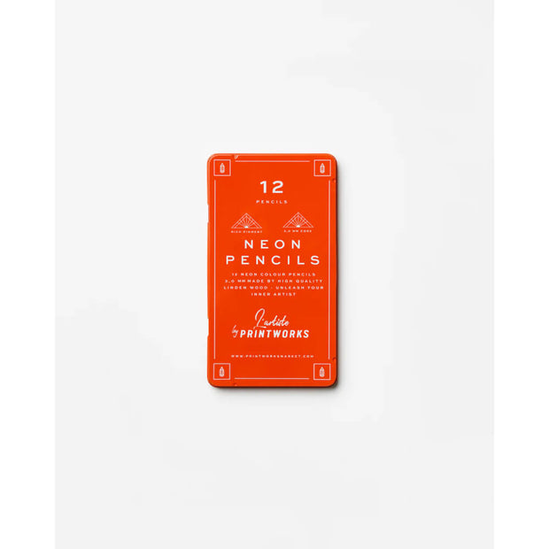 12  Crayons de Couleur Néon Pencils - Printworks