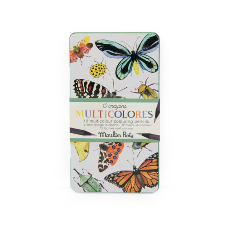 12 crayons de couleurs Multicolore - Moulin Roty