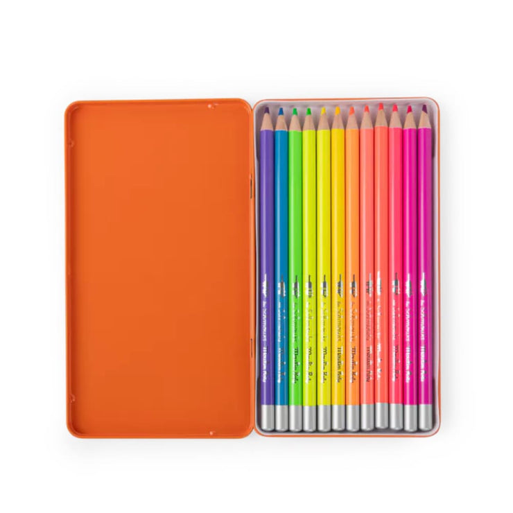 12 crayons de couleur Néon - Moulin Roty