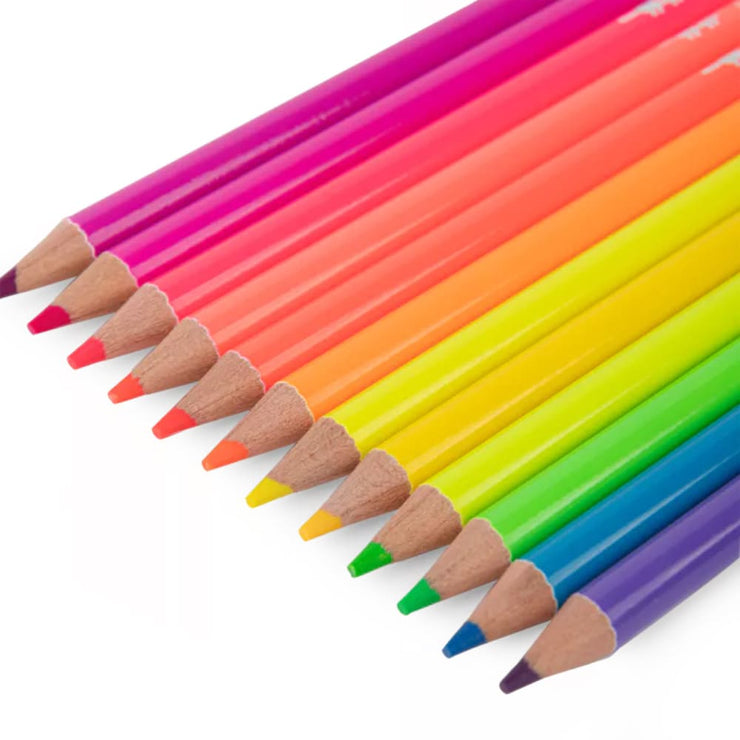 12 crayons de couleur Néon - Moulin Roty
