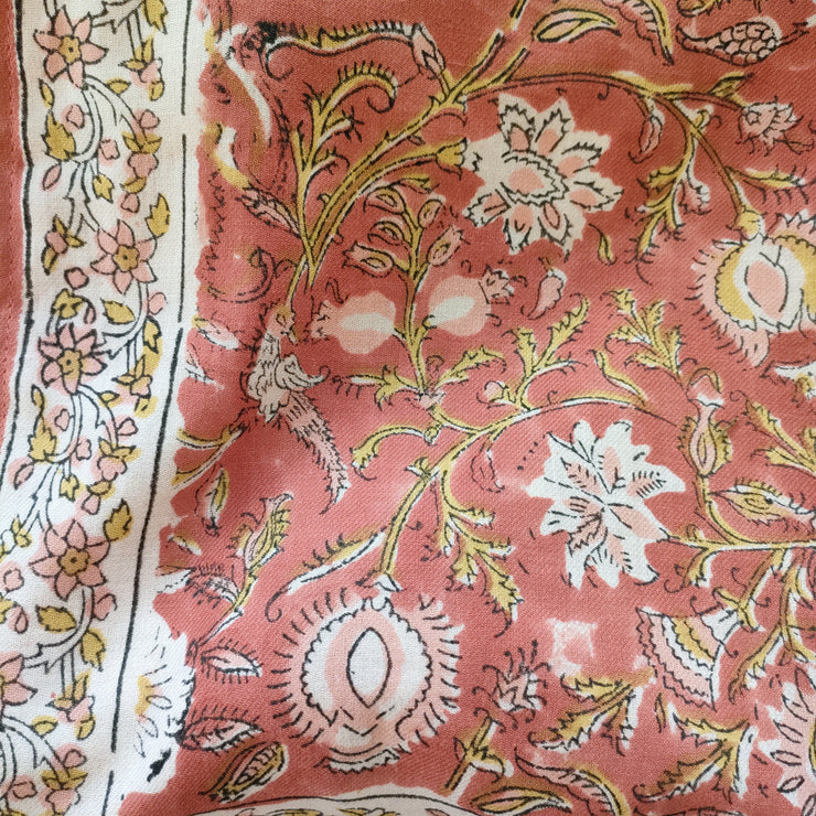 Foulard Fleurs Indiennes Miraj Burgundi Enfant