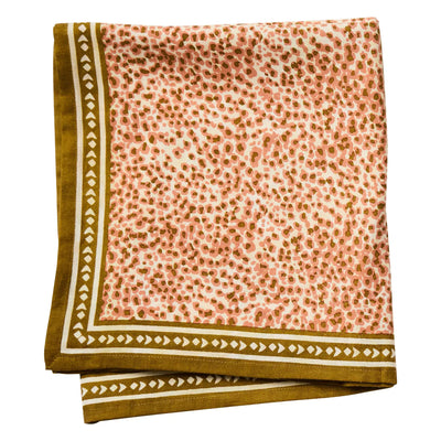 Foulard Imprimé "Léopard" Savane Rosée Kaki - Bonheur du Jour