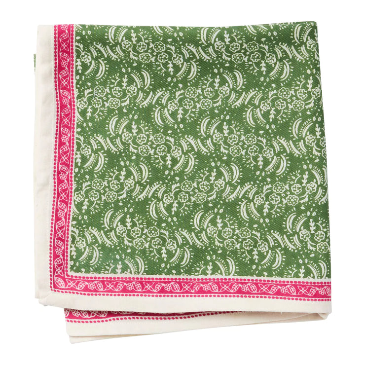 Foulard Bandana Vert Herbe - Bonheur du Jour