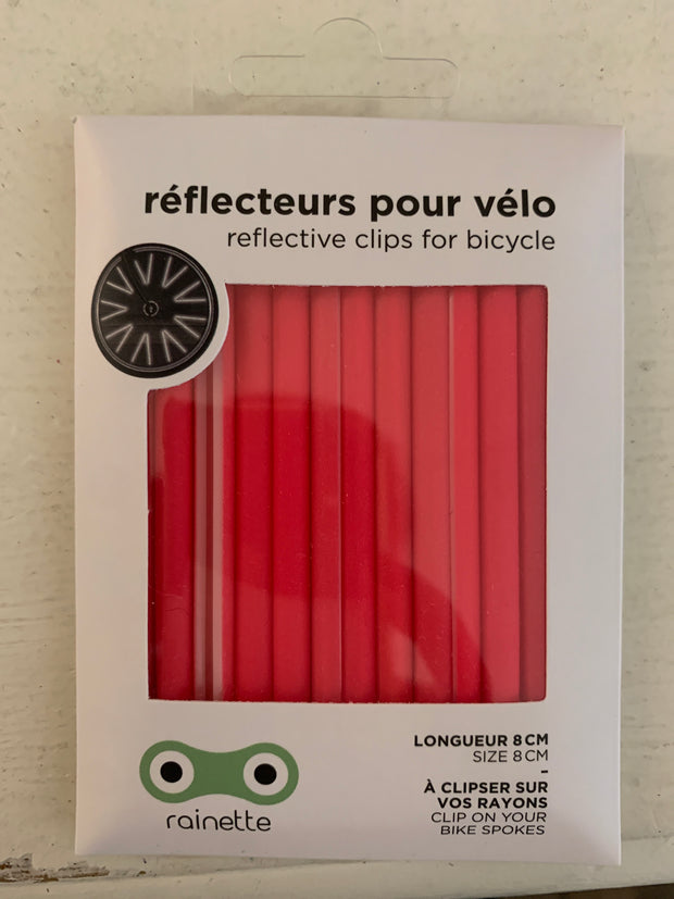 Réflecteurs pour vélo Rose Fluo 8 cm - Rainette