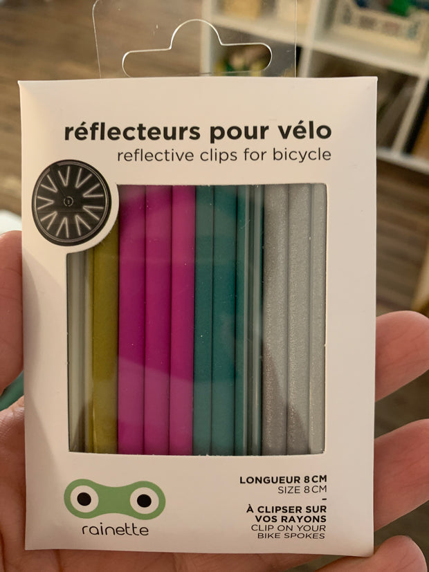 Réflecteurs pour vélo multicolor 8 cm - Rainette