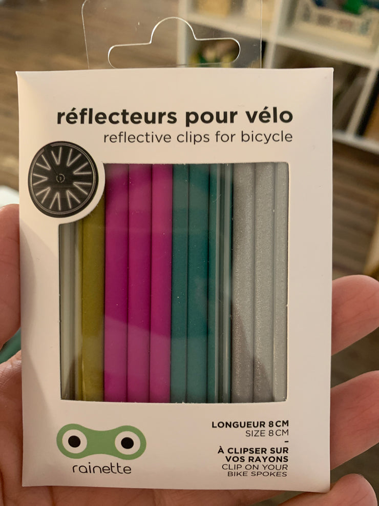 Réflecteurs pour vélo multicolor 8 cm - Rainette