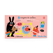 9 crayons de couleur 3 en 1 Moulin Roty