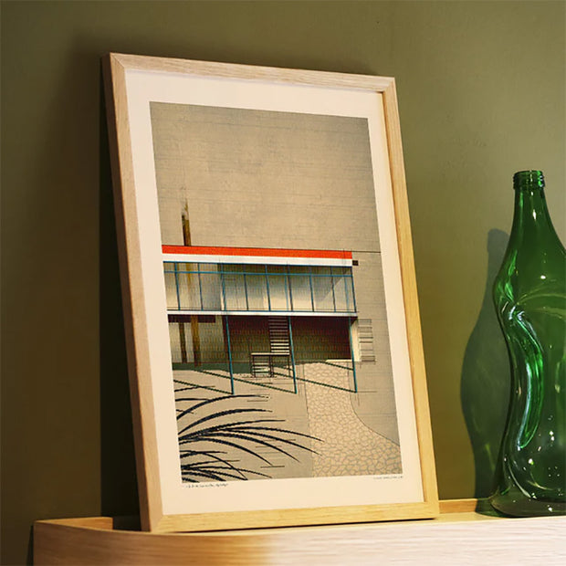 Affiche 50x70 Sander Patelski - Lina Bo Bardi Casa de Vidro 1950-1951