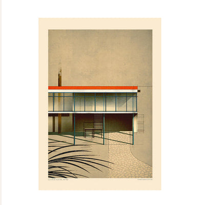 Affiche 50x70 Sander Patelski - Lina Bo Bardi Casa de Vidro 1950-1951