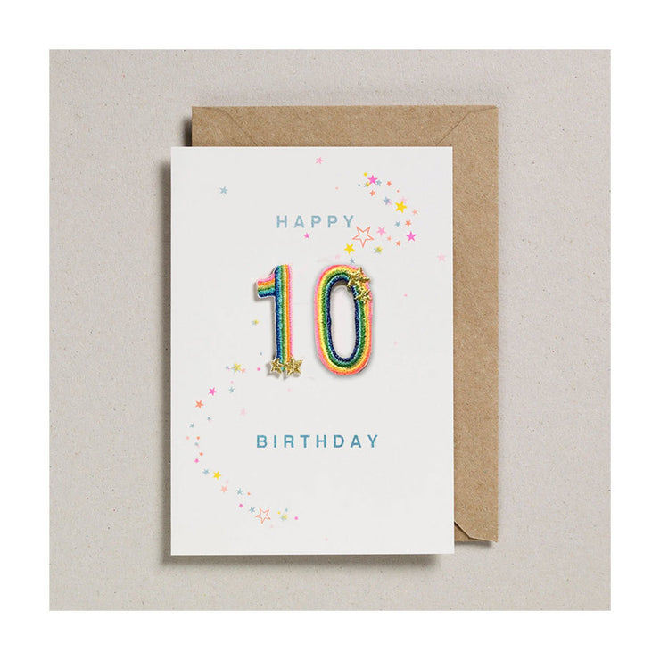 Carte d’anniversaire patch 10 ans - Petra Boase