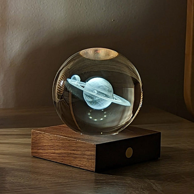 Lampe Crystal - Saturne - Gingko