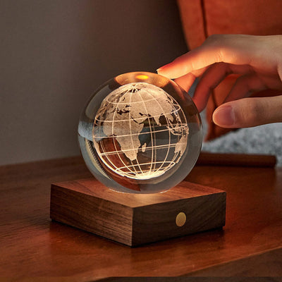 Lampe Crystal - Globe terrestre