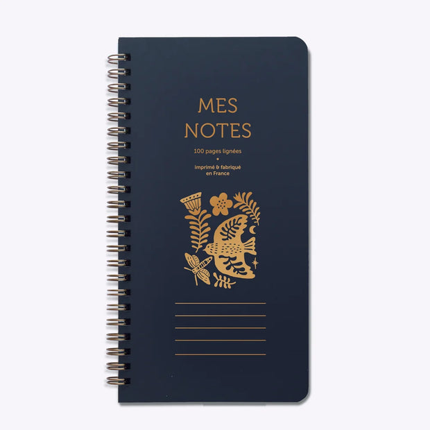 Carnet Bloc Haut "Réverie" Bleu Marine - Les Editions du Paon