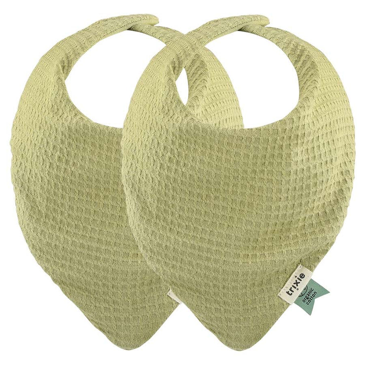 Lot de 2 bavoirs bandanas lemongrass - Trixie Baby