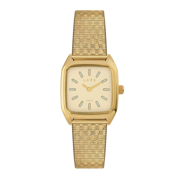 Montre Prima Bobby beige - Metal Damier - Laps