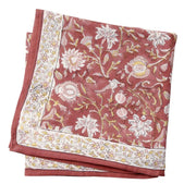 Foulard "Fleurs Indiennes" Miraj Burgundi - Bonheur du Jour