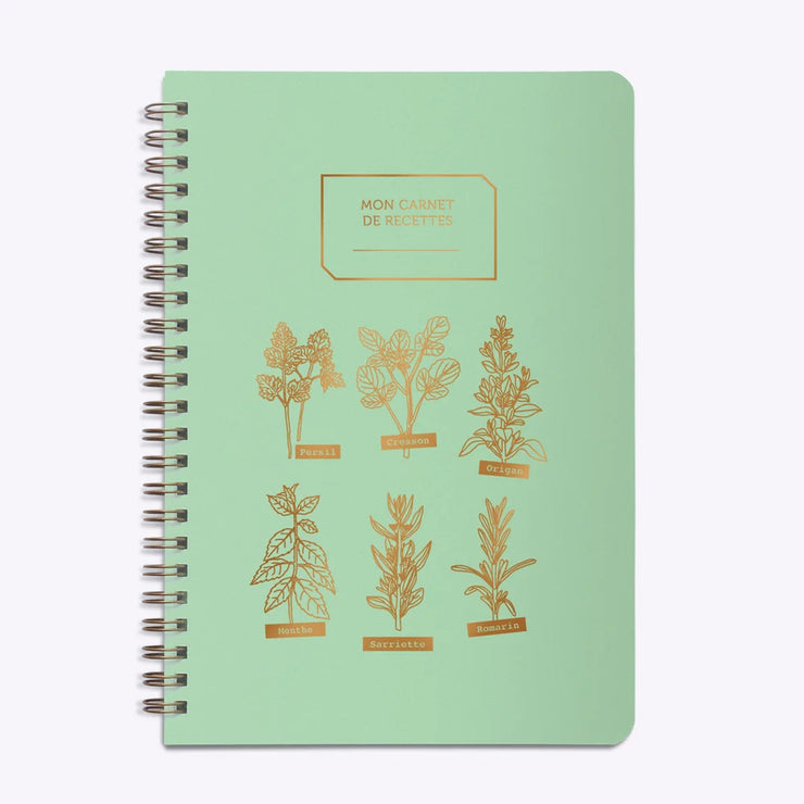 Mon Carnet de Recettes "Mes Aromates" Vert Menthe - Les Editions du Paon