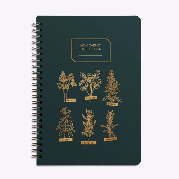 Mon Carnet de Recettes "Mes Aromates" Vert Sapin - Les Editions du Paon