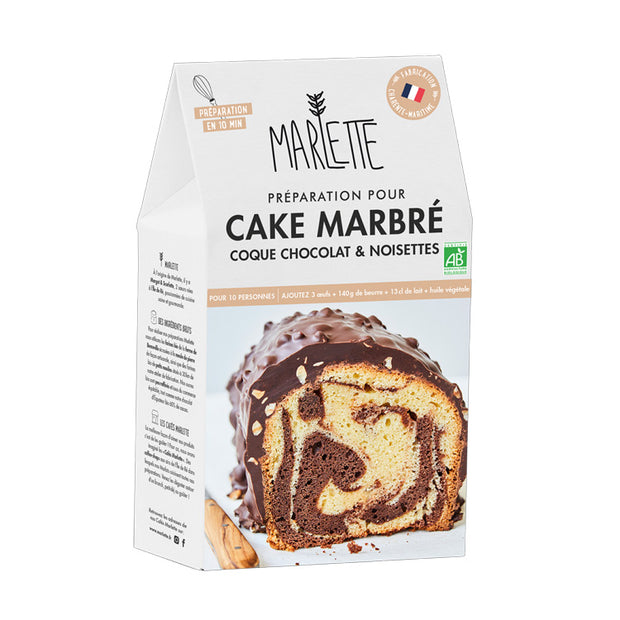 Préparation Cake marbré coque chocolat & noisettes