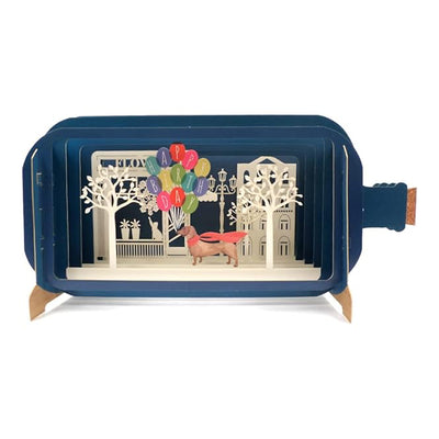 Carte Message in the bottle Teckel - Alljoy Design