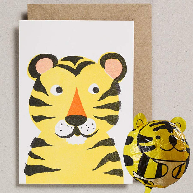 Carte avec Ballon Papier tigre - Petra Boase