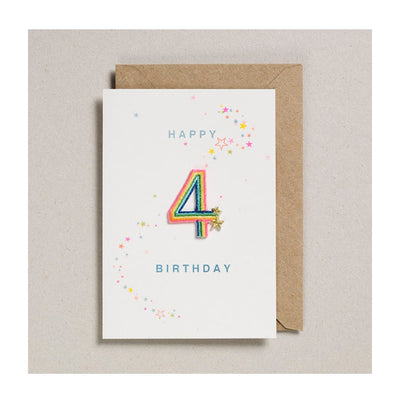 Carte d'anniversaire patch 4 ans - Petra Boase