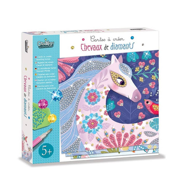 Cartes à créer chevaux de diamants - Crealign