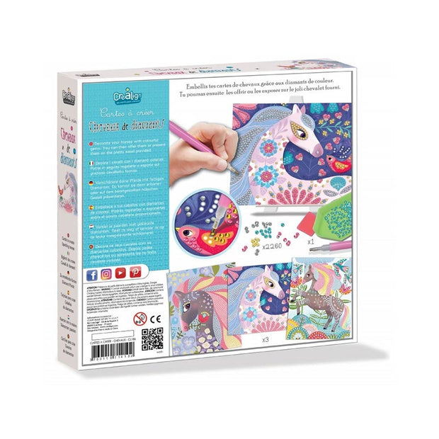 Cartes à créer chevaux de diamants - Crealign