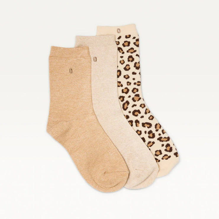 Pack de 3 paires de Chaussette - Fantaisie Léopard