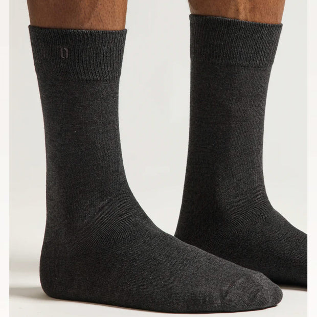 Pack de 3 Chaussettes - Chiné Noir, Gris & Vert 43-45