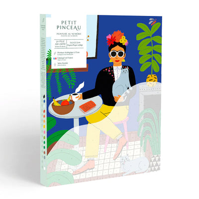 Kit de Peinture au Numéro « La Fille Aux Chats » - La Petite Épicerie