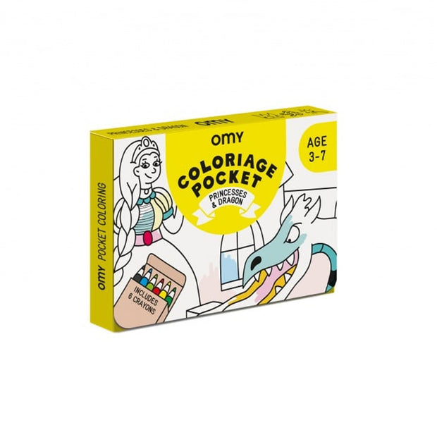 Coloriage pocket - Princesses et dragons