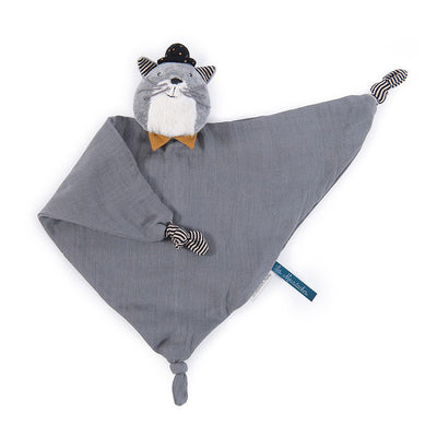 Doudou lange chat gris clair -Moulin Roty