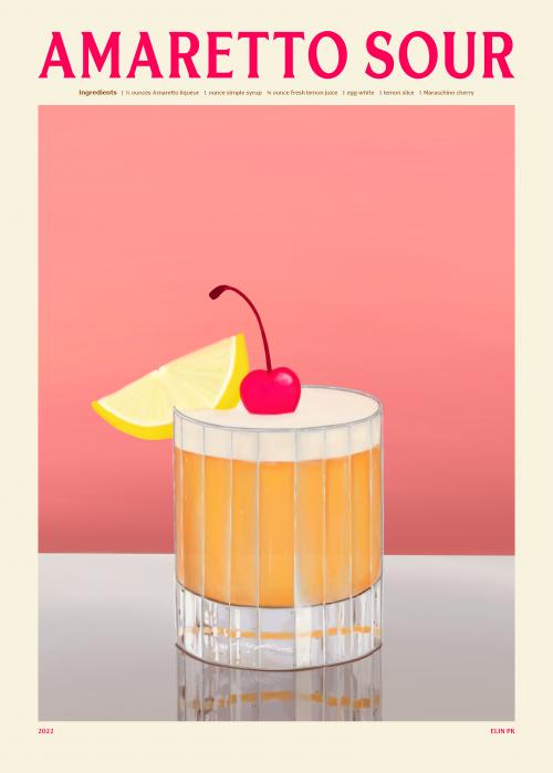 Affiche 50x70 - Elin Pk Amaretto Sour