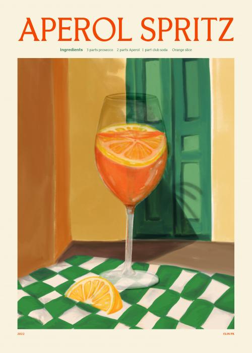 Affiche 50x70 - Elin PK - Aperol Spritz