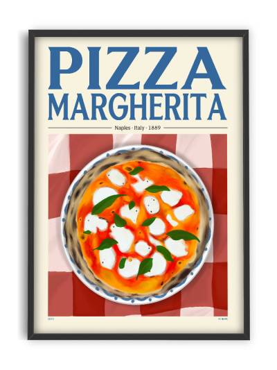 Affiche 50x70 - Elin PK - Pizza Margherita