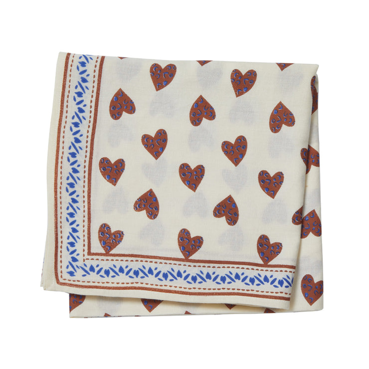 Foulard Coeur Sauvage -Écru - Bonheur du jour