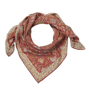 Foulard "Fleurs Indiennes" Miraj Burgundi - Bonheur du Jour