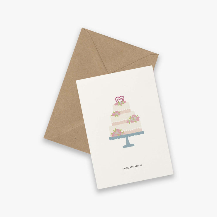 Carte Weeding Cake «  Cogratulations » - Kartotek