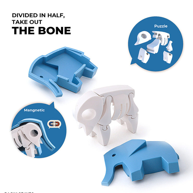 Éléphant - Puzzle 3D avec aimant